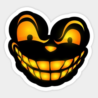 Scary horror monster face artwork Sticker